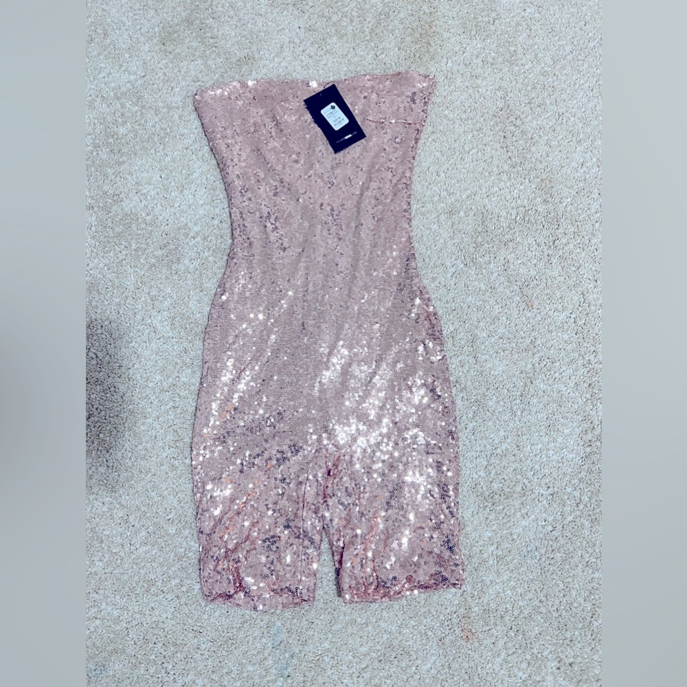 Sequin rose gold short jumper